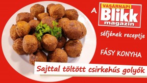 Sajttal töltött csirkehúsgolyók